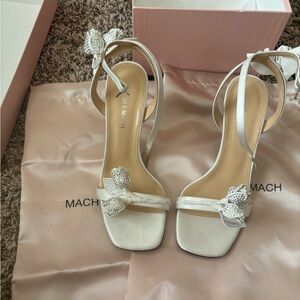 Mach & Mach 95mm Wonder Tulip satin sandals